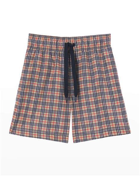 Burberry Boy's Kameron Vintage Check Swim Trunks, Size 3